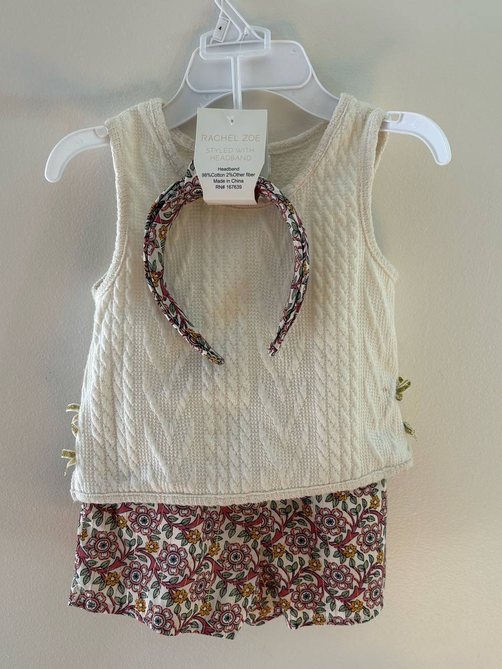 Rachel Zoe Girl short and top set